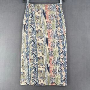 Vintage 80s 90s Stuffed Shirt Jeanswear Denim Midi Skirt 9/10 Western Boho